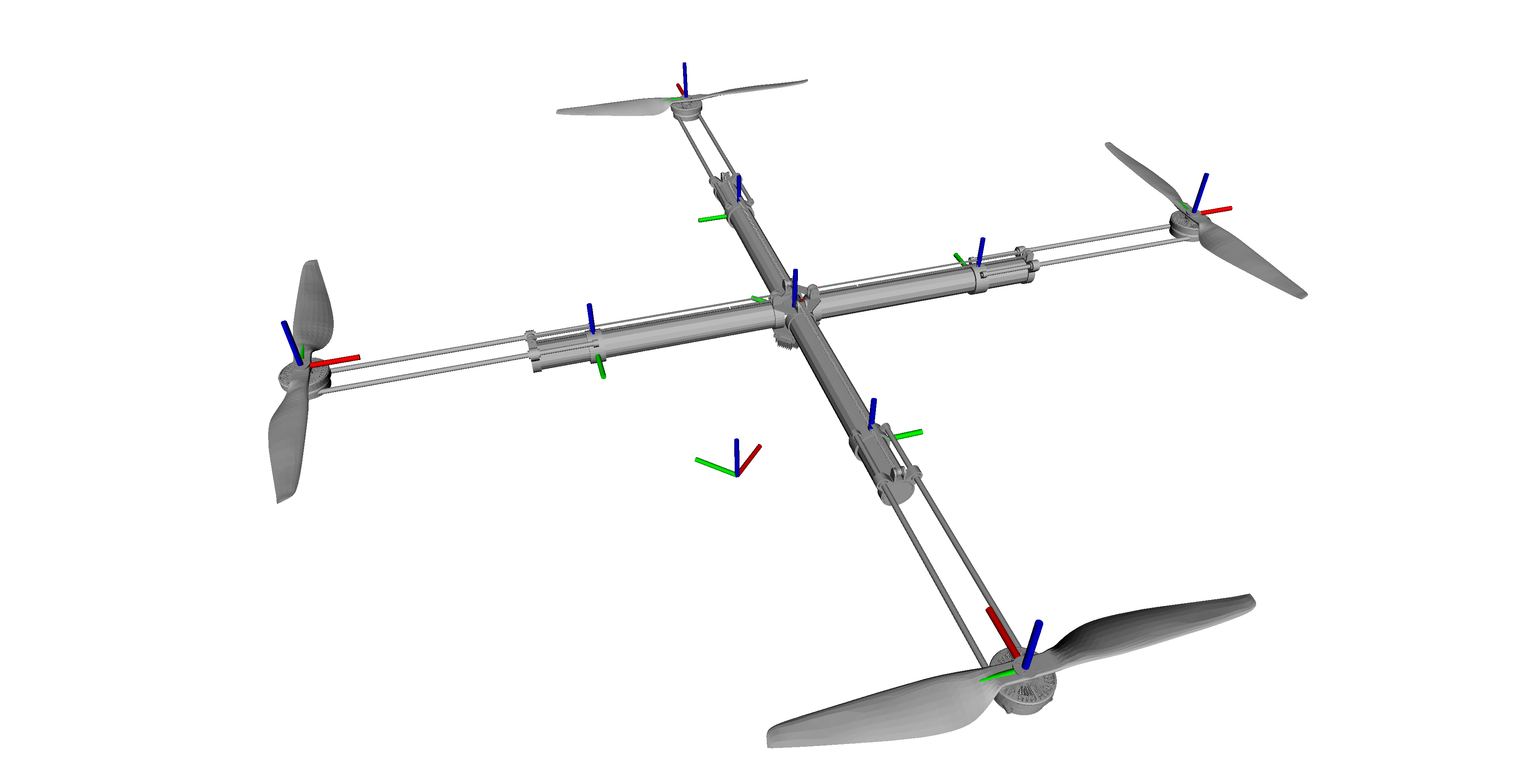 Over-the-shoulder view of the telescoping extension arm (TEA)-equipped quadrotor